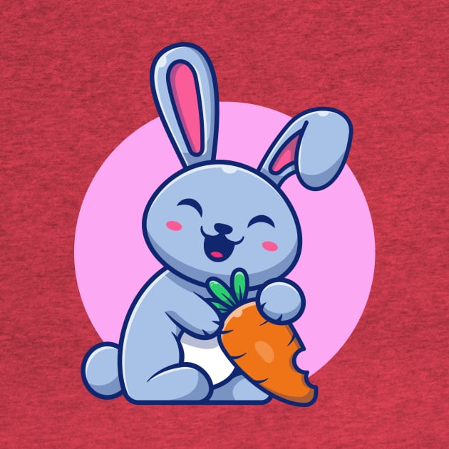 Cute Rabbit With Carrot Cartoon (2) by Catalyst Labs